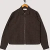 Zip Uniform Jacket - Navy Japanese Seersucker
