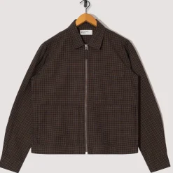 Zip Uniform Jacket - Navy Japanese Seersucker