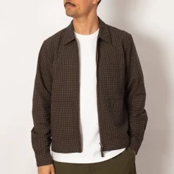 Zip Uniform Jacket - Navy Japanese Seersucker